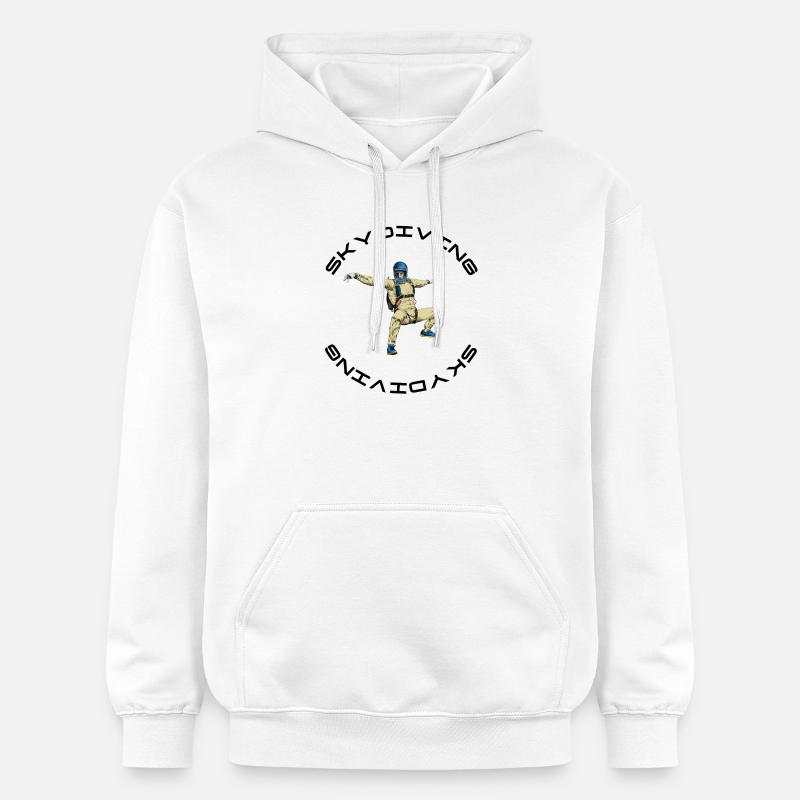 Parachutisme - Sweat à capuche Softstyle® Gildan Unisexe - blanc