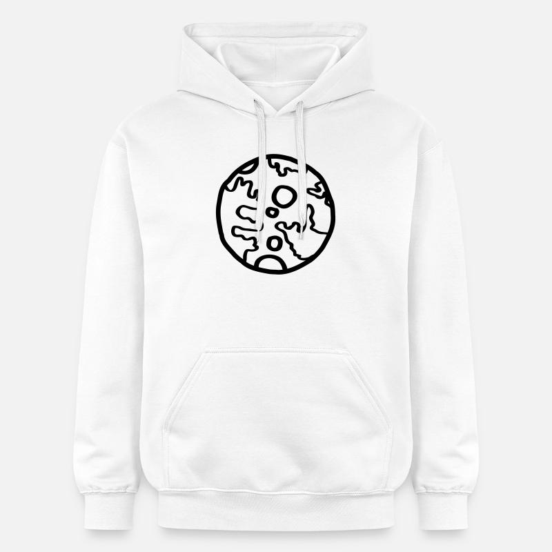 Planète Space Doodle Simple - Sweat à capuche Softstyle® Gildan Unisexe - blanc