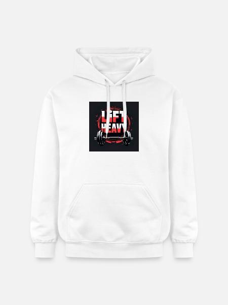 Motivational design for the gym - Gildan Unisex Softstyle® Midweight Hoodie - white