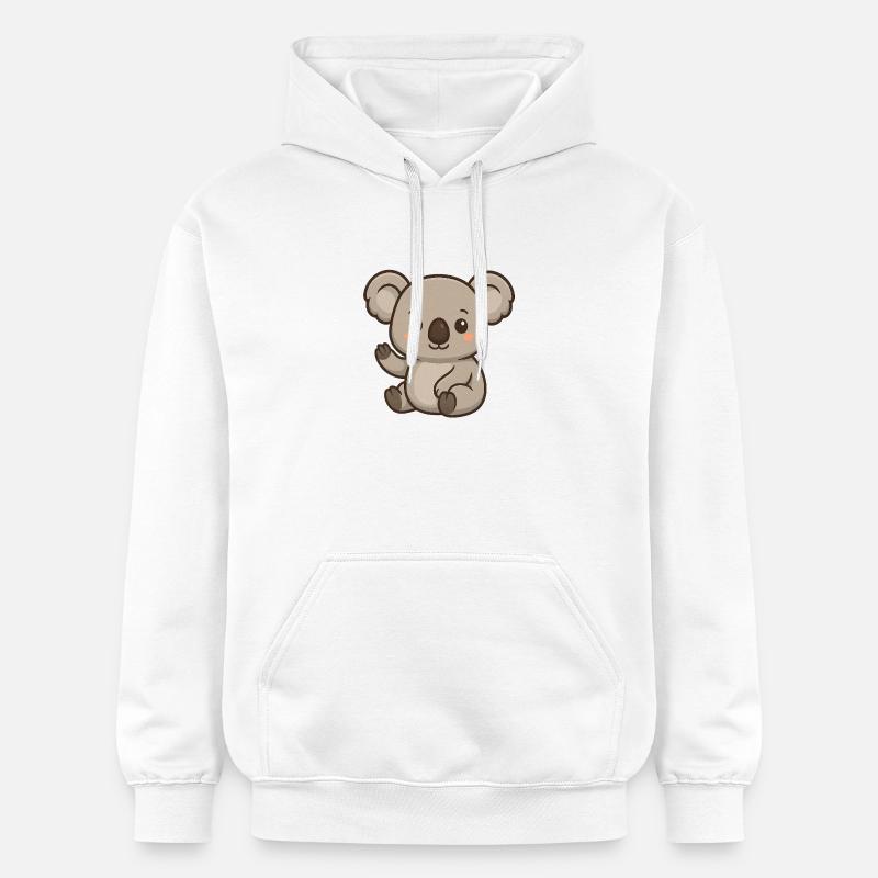 Koala avec accent de cœur - Sweat à capuche Softstyle® Gildan Unisexe - blanc