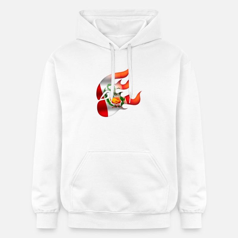 Drapeau du Pérou - Pérou - Ninja - Sweat à capuche Softstyle® Gildan Unisexe - blanc