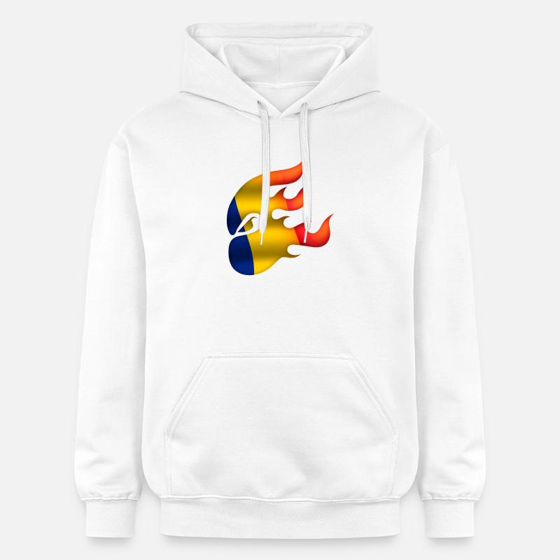 Drapeau de la Roumanie - Roumanie - Ninja - Sweat à capuche Softstyle® Gildan Unisexe - blanc