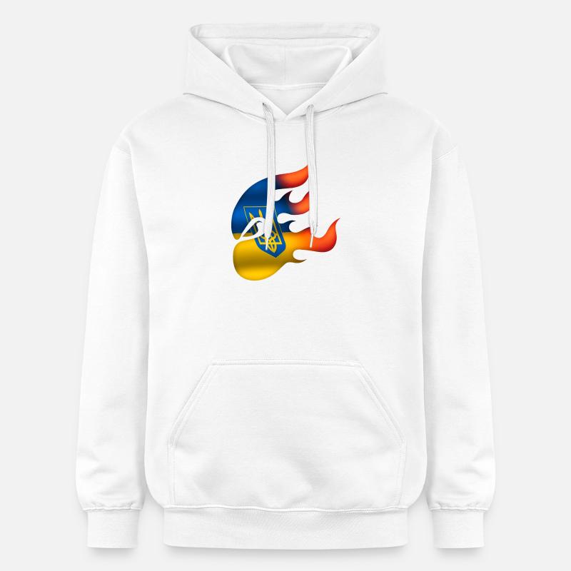 Drapeau de l’Ukraine - Ukraine - Ninja - Sweat à capuche Softstyle® Gildan Unisexe - blanc