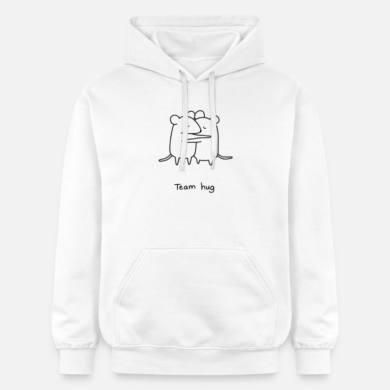 Câlin d’équipe - Sweat à capuche Softstyle® Gildan Unisexe - blanc
