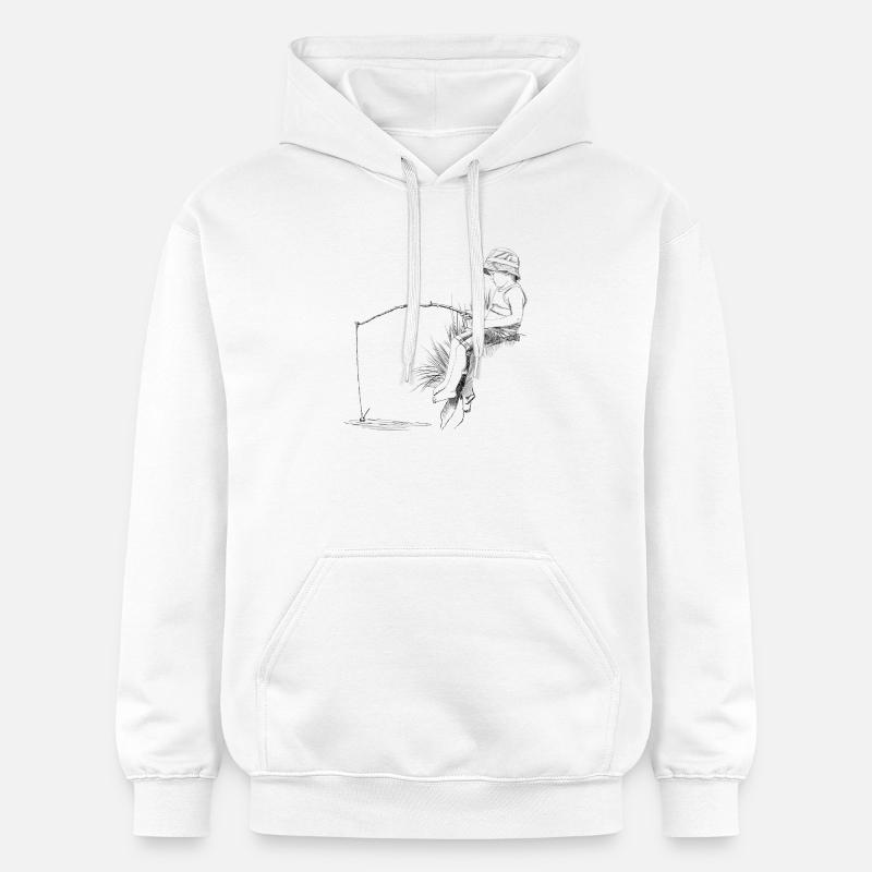 Pêcheur - Sweat à capuche Softstyle® Gildan Unisexe - blanc