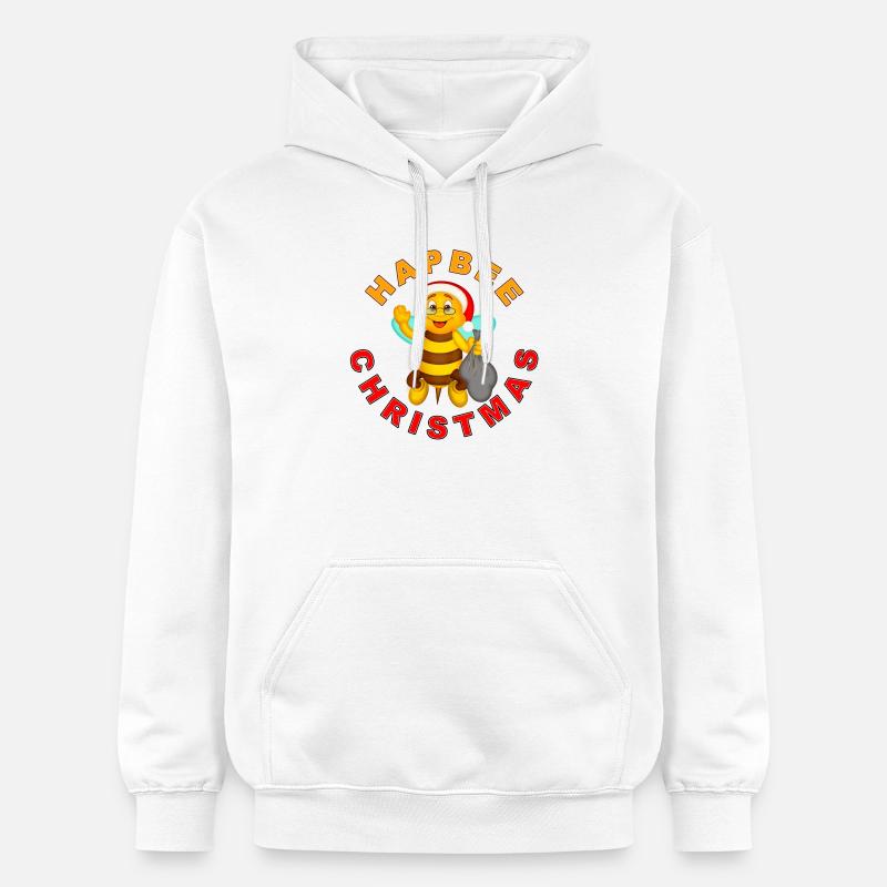 HAPBEE Noël avec texte - Sweat à capuche Softstyle® Gildan Unisexe - blanc