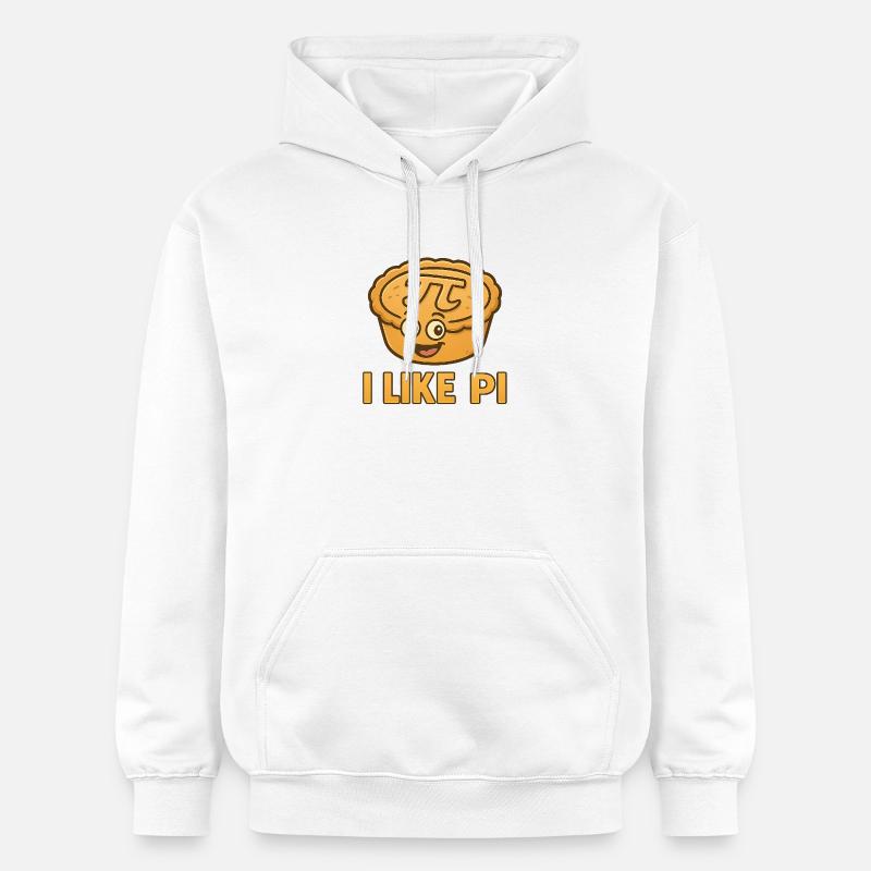 Gâteau Pi avec un visage amusant - Sweat à capuche Softstyle® Gildan Unisexe - blanc