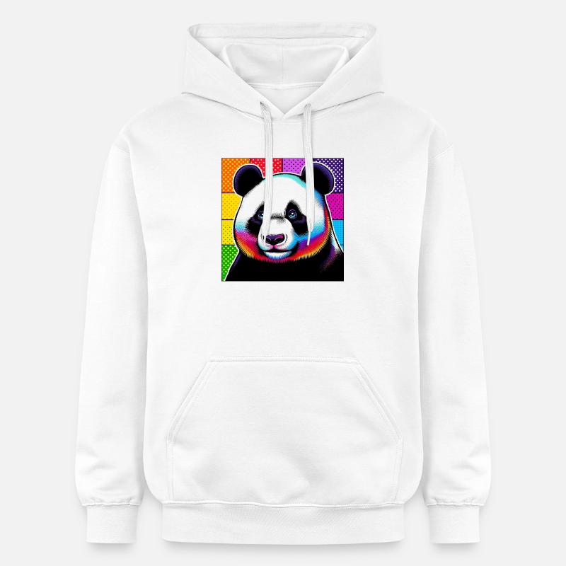 panda - Sweat à capuche Softstyle® Gildan Unisexe - blanc