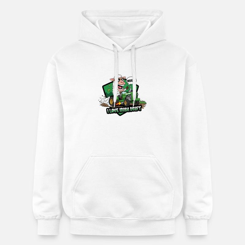 Irisches Drift Schaf Auto Design - Gildan Unisex Softstyle® Midweight Hoodie - Weiß