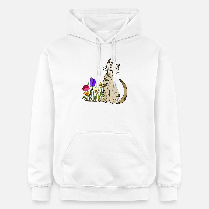 chat - Sweat à capuche Softstyle® Gildan Unisexe - blanc