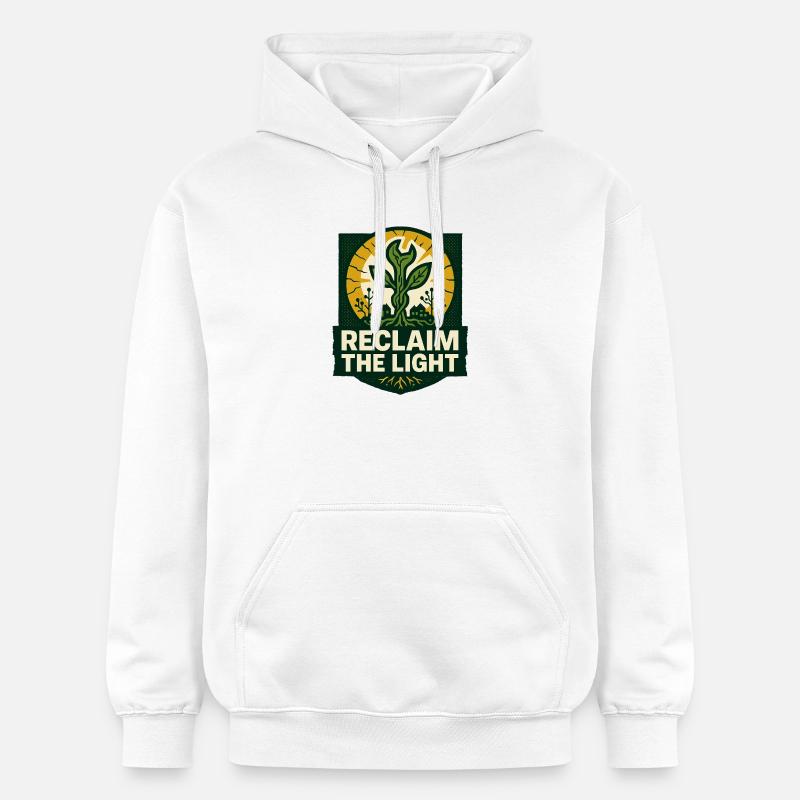 Récupérez la lumière – Solarpunk - Sweat à capuche Softstyle® Gildan Unisexe - blanc