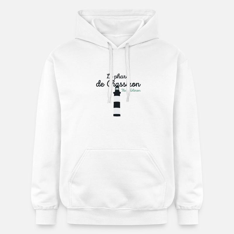 Ile d'Oléron phare de Chassiron - Sweat à capuche Softstyle® Gildan Unisexe - blanc