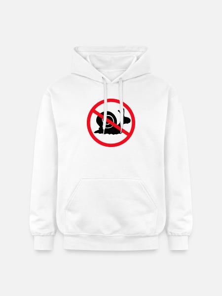 Panneau d'interdiction d'escargots sans préavis - Sweat à capuche Softstyle® Gildan Unisexe - blanc