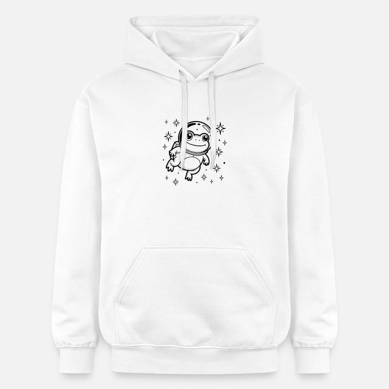 Grenouille dans l'espace - Logo Cool Astonomy - Sweat à capuche Softstyle® Gildan Unisexe - blanc