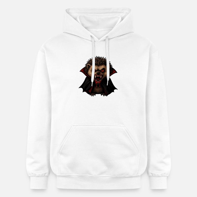 hérisson effrayant - Sweat à capuche Softstyle® Gildan Unisexe - blanc
