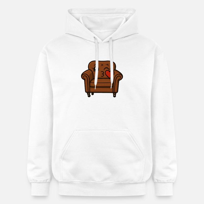 Couchi s’embrasse - Sweat à capuche Softstyle® Gildan Unisexe - blanc