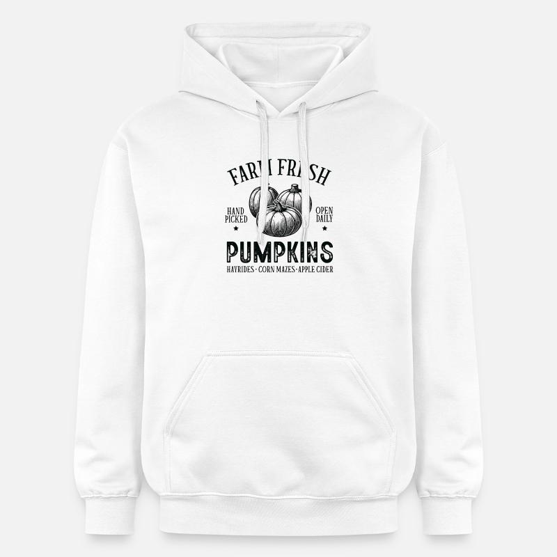 Citrouilles d’automne avec style rustique - Sweat à capuche Softstyle® Gildan Unisexe - blanc