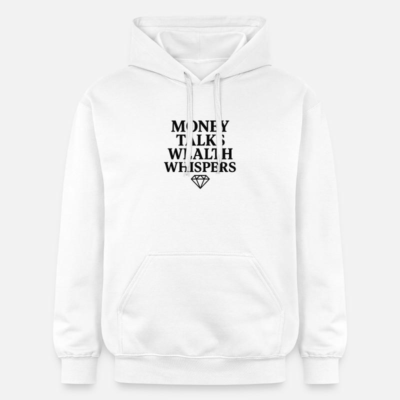 Devise financière à motif diamant - Sweat à capuche Softstyle® Gildan Unisexe - blanc