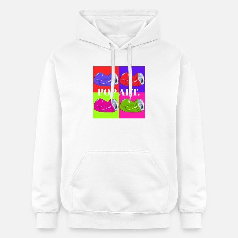 Pop Art Cola Dosen Design - Sweat à capuche Softstyle® Gildan Unisexe - blanc