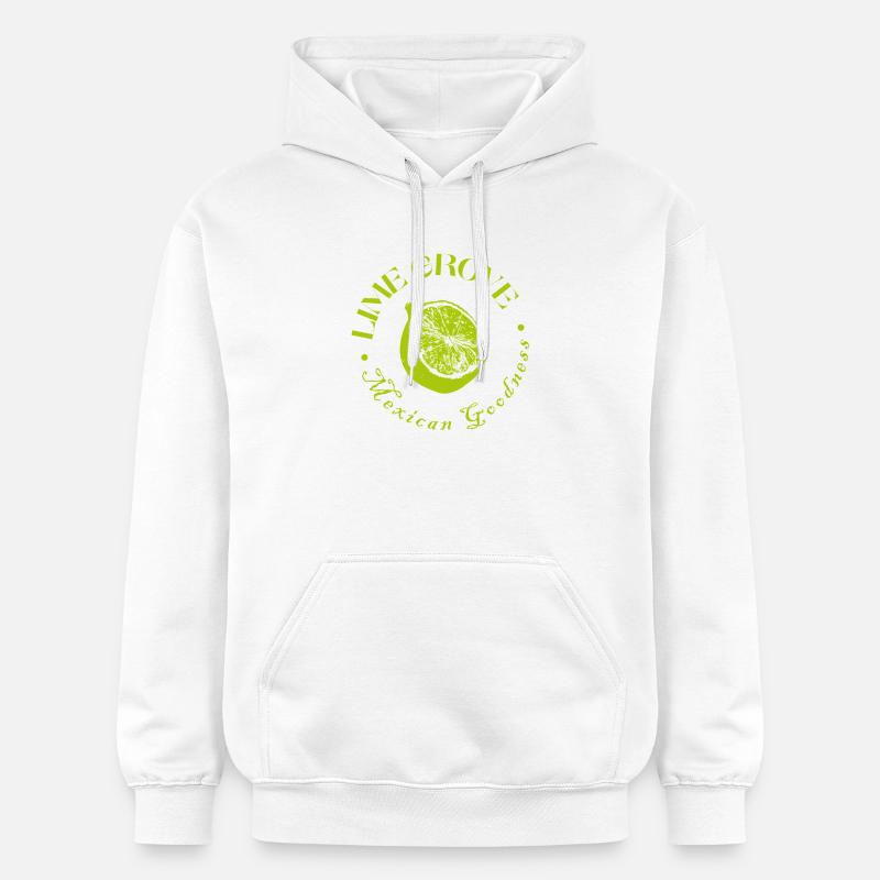 Citron vert et citron design botanique - Sweat à capuche Softstyle® Gildan Unisexe - blanc