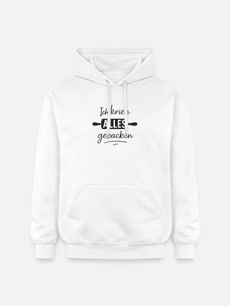 Ich krieg Alles gebacken Motiv - Gildan Unisex Softstyle® Midweight Hoodie - Weiß