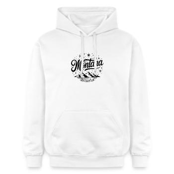 Montana - Souvenir USA State Design - Gildan Unisex Softstyle® Midweight Hoodie - Weiß - Vorne - Liana (172cm) & Jaron (178cm)