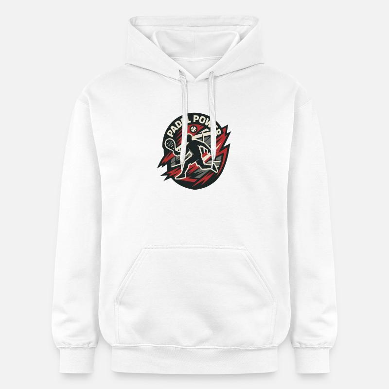 Puissance du padel - Sweat à capuche Softstyle® Gildan Unisexe - blanc