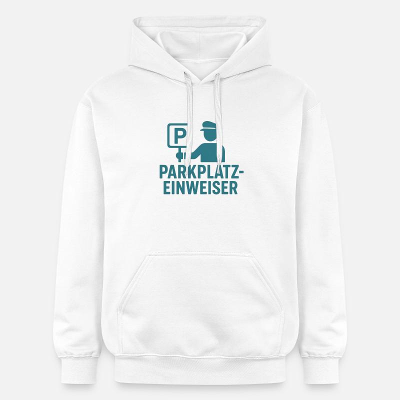 Conception du préposé au stationnement - Sweat à capuche Softstyle® Gildan Unisexe - blanc