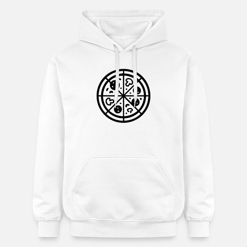 Pizza Logo - Sweat à capuche Softstyle® Gildan Unisexe - blanc