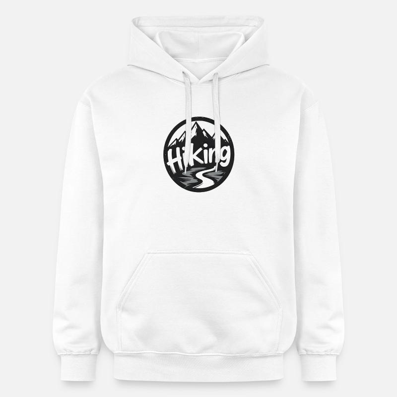 Abenteuerlicher Bergwanderer Eyecatcher - Gildan Unisex Softstyle® Midweight Hoodie - Weiß