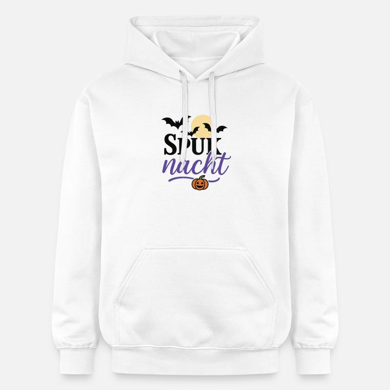 Conception d’Halloween de la nuit hantée - Sweat à capuche Softstyle® Gildan Unisexe - blanc