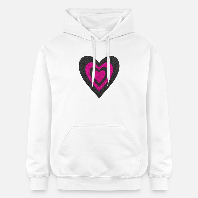 Cœurs  - Sweat à capuche Softstyle® Gildan Unisexe - blanc