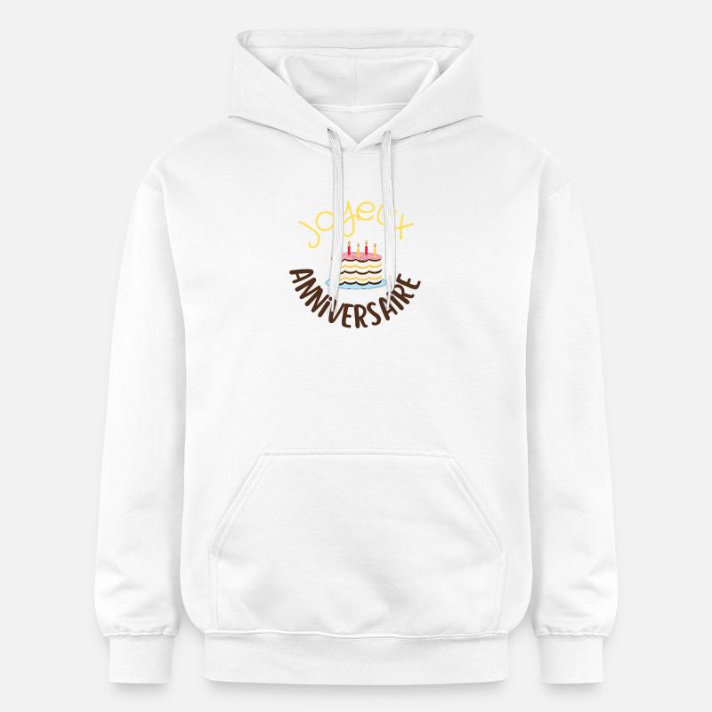 Joyeux anniversaire  - Sweat à capuche Softstyle® Gildan Unisexe - blanc