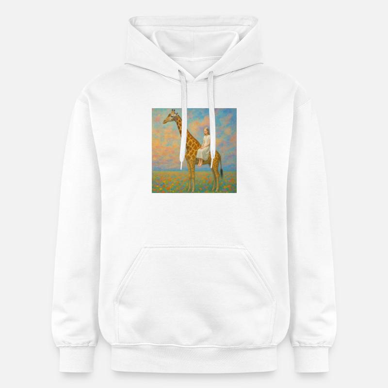 Rêver avec la girafe - Sweat à capuche Softstyle® Gildan Unisexe - blanc