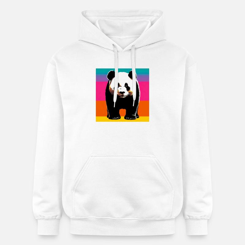 panda - Sweat à capuche Softstyle® Gildan Unisexe - blanc