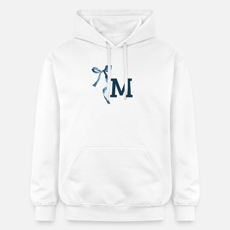 Monogramme m idée cadeau  - Sweat à capuche Softstyle® Gildan Unisexe - blanc