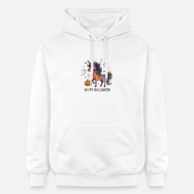 Licorne d’Halloween - Sweat à capuche Softstyle® Gildan Unisexe - blanc