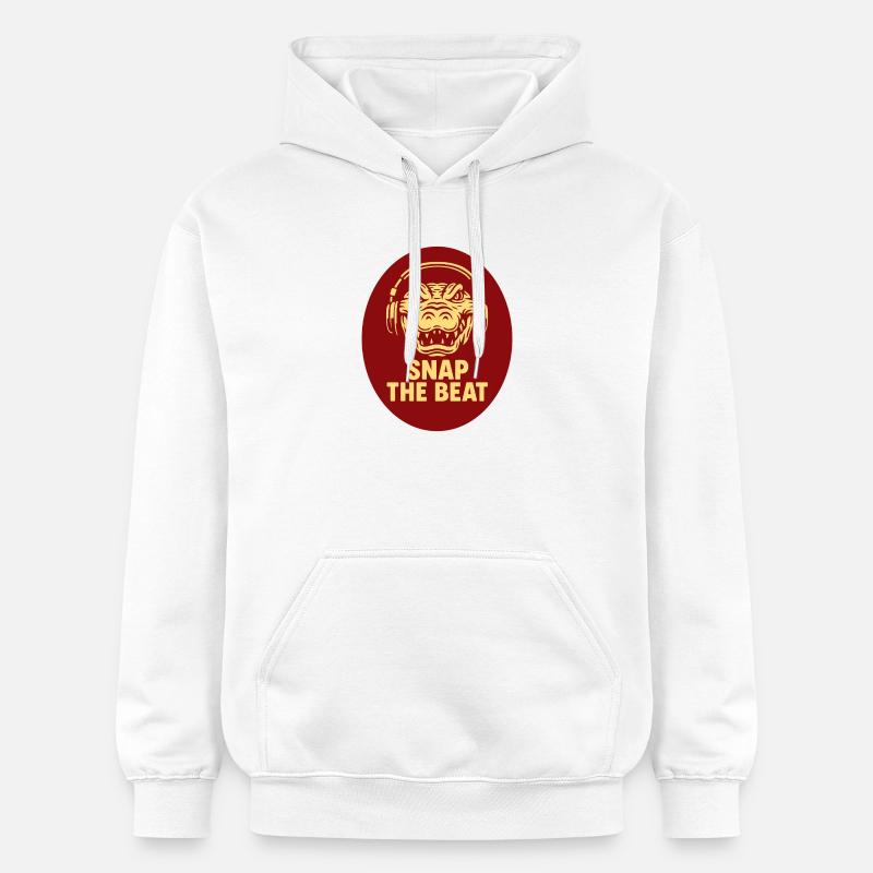 Crocodile avec casque - Sweat à capuche Softstyle® Gildan Unisexe - blanc