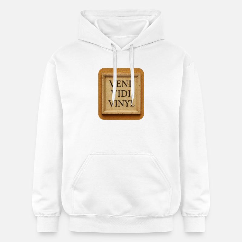 Veni, Vidi, Vinyle - Sweat à capuche Softstyle® Gildan Unisexe - blanc