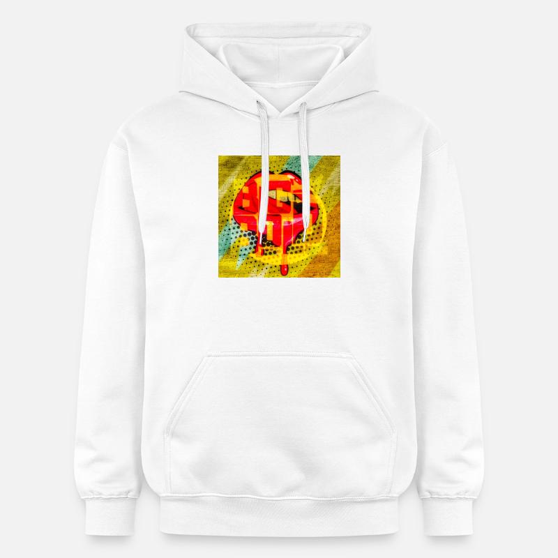 Graffiti Pop Art Sucette - Sweat à capuche Softstyle® Gildan Unisexe - blanc