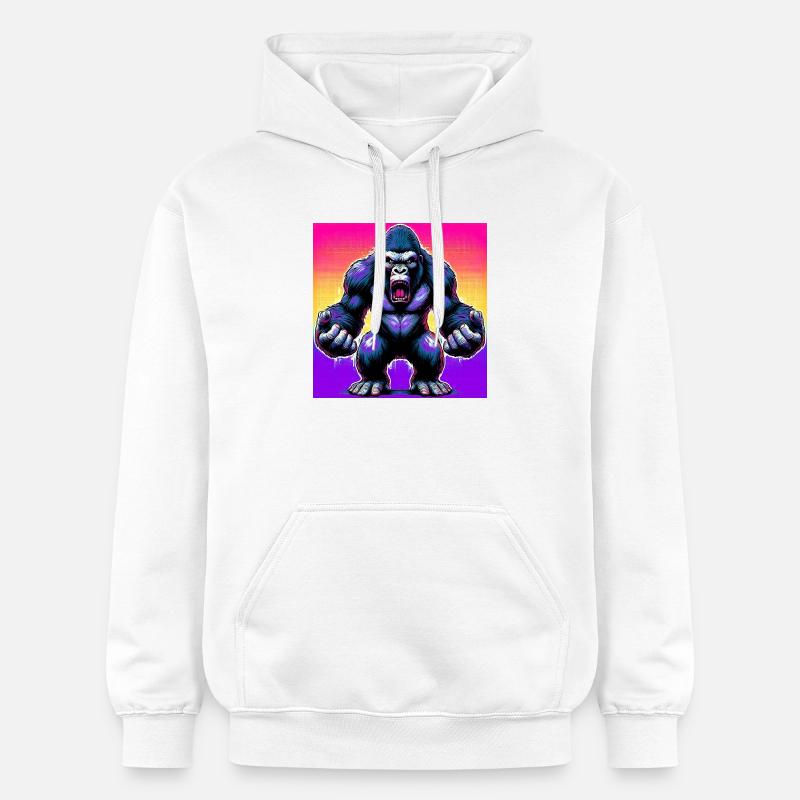 gorille - Sweat à capuche Softstyle® Gildan Unisexe - blanc