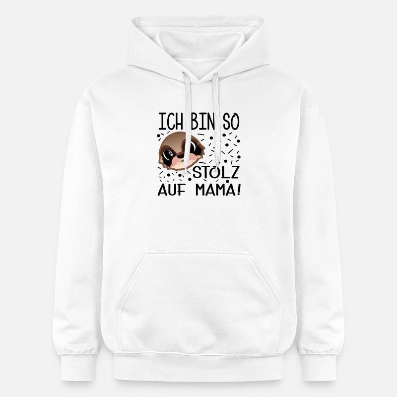 FIER DE MAMAN BÉBÉ ENFANT PARESSEUX - Sweat à capuche Softstyle® Gildan Unisexe - blanc