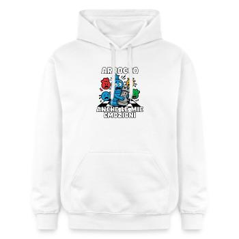 Roque émotionnel d’urgence - Sweat à capuche Softstyle® Gildan Unisexe - blanc - Devant - Liana (172cm) & Jaron (178cm)