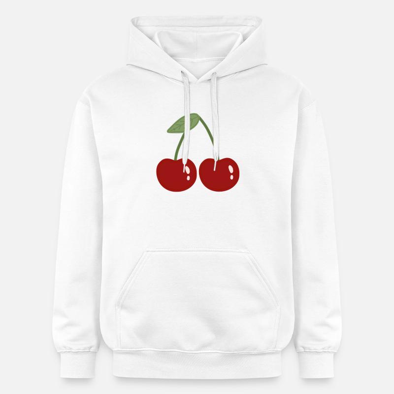 Illustration de cerise jumelle - Sweat à capuche Softstyle® Gildan Unisexe - blanc