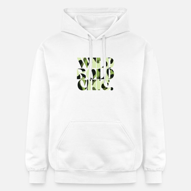 Sauvage Audacieux Chic Camouflage Chic - Sweat à capuche Softstyle® Gildan Unisexe - blanc