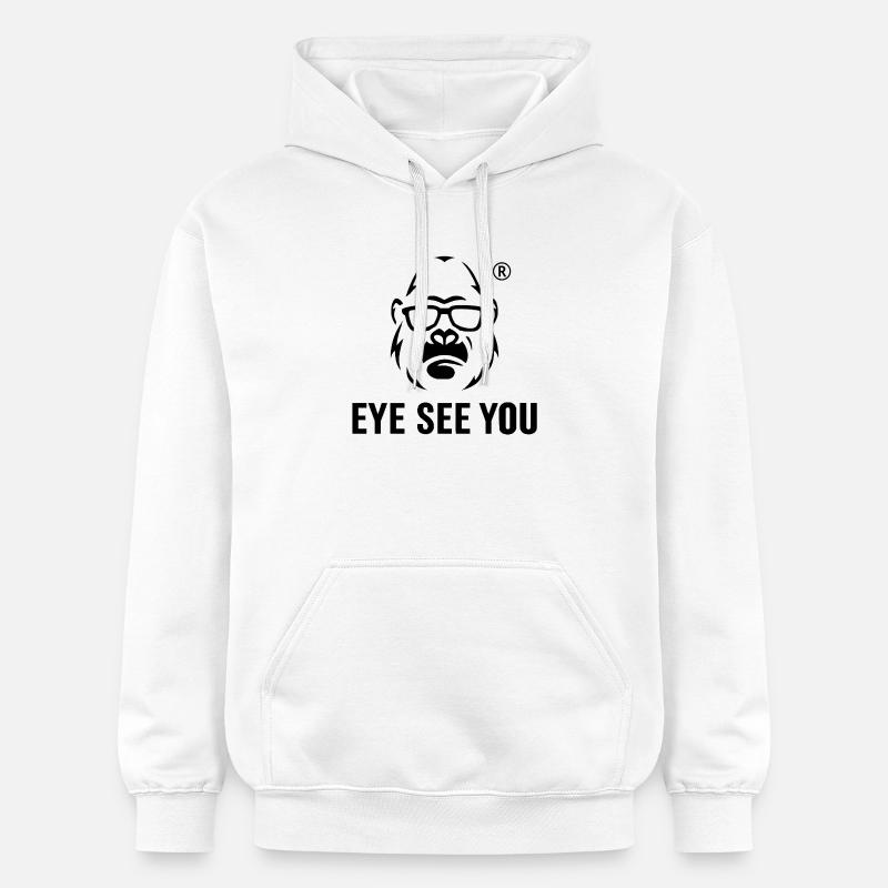 Gorilla mit Sonnenbrille Evil SeeV - Gildan Unisex Softstyle® Midweight Hoodie - Weiß