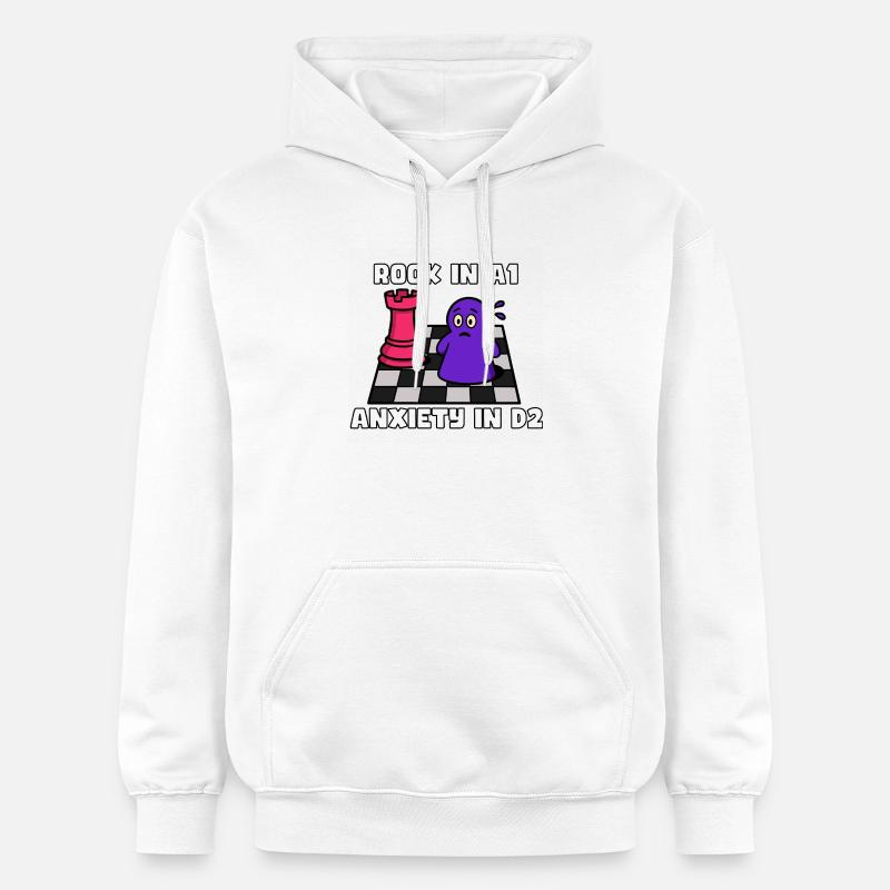 Tour en A1, Anxiété en D2 - Sweat à capuche Softstyle® Gildan Unisexe - blanc