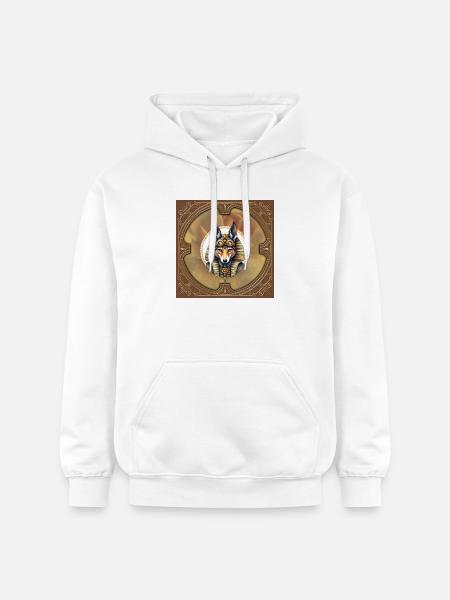 Steampunk Pharao Fuchs - Gildan Unisex Softstyle® Midweight Hoodie - Weiß