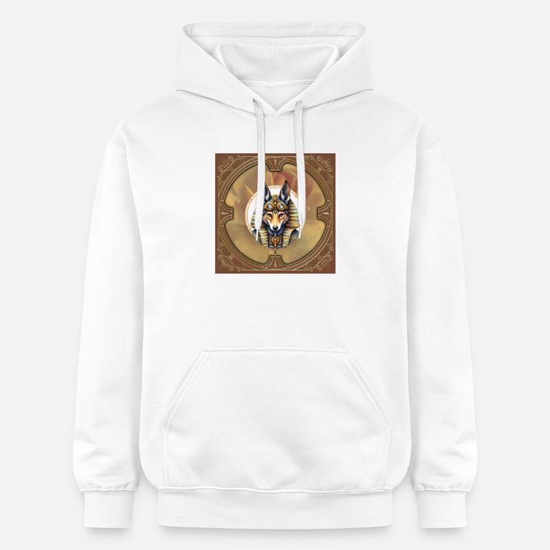 Steampunk Pharaon Renard - Sweat à capuche Softstyle® Gildan Unisexe - blanc