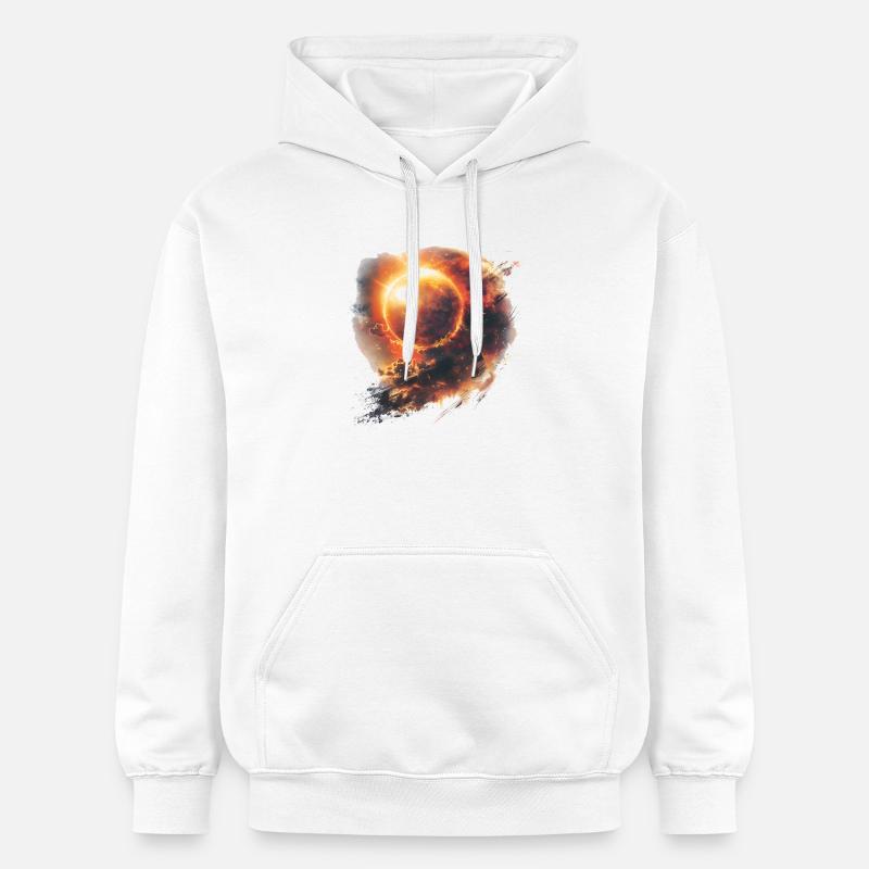 Art de l’orbe Sunfire - Sweat à capuche Softstyle® Gildan Unisexe - blanc